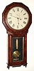C.1888 Seth Thomas Clock Co., Thomaston, CT:  Regulator No. 3 in burled walnut with 8-day time only weight movement. 