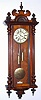 C.1895, German, Gustav Becker, 2-Wt, Vienna Regulator,  8-day, in a walnut case with removable top and finials. 