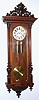 C.1900, Austian, 2-Wt "Vienna Regulator", in a walnut case and with a nice carved top from a late Biedermeier (with original crazed finish). 