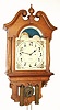 C.1894, Seth Thomas Clock Co., LUNAR, 8-day time and strike wall clock in oak. 