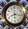 C.1919, Chelsea Clock Co., 6" dial, cast yellow brass case with screw bezel, for Harrison and Co, Montreal 8-day timepiece. 
