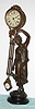 C.1901 Ansonia Clock Co., Huntress swinging arm clock with 4-inch dial pendulum-arm, 8-day timepiece. 