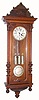C.1880, German, Gustav Becker, 3-Wt, Grand Sonnerie,  Vienna Regulator with matched floral pattern on dial, weights and pend. 
