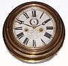 C.1880, E. N. Welch, Ship's Bell wall clock in a spun brass case w/ painted 7" dial. Signed on dial "H. H. Ham, Jr, Patent, May 6, 1879, Mf'd Only by the E. N. Welch M'fg Co., Forestville, Conn, U.S.A.". 