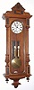 C.1865, German, Gustav Becker, No. 39114 2-wt movement in a C.1880 Alt Deutsch walnut case with old top. 