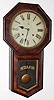 C.1878 Welch, Spring and Co., Bristol, Conn: VERDI model rosewood wall clock with 8-day time and strike movement. 