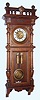 C.1900, German, J.E.F., 2-Weight,  Vienna Regulator, with an old top from another clock. 