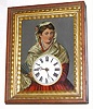 C.1890, German, Picture Frame Novelty, with roving eyes moving side to side, a gypsy reverse painted on glass and eyes showing two holes in the glass. Wooden plated movement. No weights. No Pendulum. 