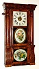 C.1870, Seth Thomas Clock Co., COLUMN and CORNICE,  8-day, 2-weight shelf clock in mahogany. 