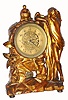 C.1810, Austrian, Gilt Wood Figural clock, one day, time and gong strike. 