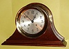 C.1980, Chelsea Clock Co., Boston, 6 inch Ship's Bell on mahogany stand, serial No. 833467, hinged bezel. 