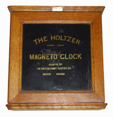 C. 1900 Holtzer-Cabot Electric Co., Brookline, Mass "The Holtzer", watchman's recording station. Paper recording disc is powered by a Seth Thomas double spring lever movement. This firm was founded in 1875. — Antique Clocks Price Guide