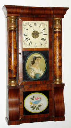 C.1870, Seth Thomas, SHELL COLUMN and CORNICE, 8-day, 2-wt, time and gong strike shelf clock. — Antique Clocks Price Guide