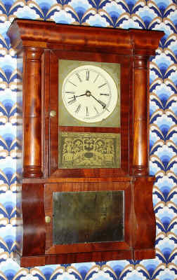 C.1855, E. O. Goodwin, Bristol, Conn, mini column and cornice, 8-day spring. — Antique Clocks Price Guide