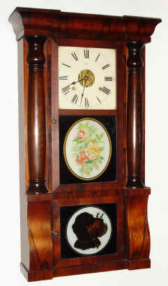 C.1875, Seth Thomas Clock Co., 8-day time/strike column and cornice shelf clock. — Antique Clocks Price Guide