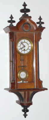 C.1880, German, Mini "R-A" Spring Vienna, in a transitional style walnut case, 8-day. — Antique Clocks Price Guide