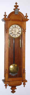 C.1900, Ansonia Clock Co., CAPITOL, in oak, 2-weight, timepiece, 8-day. — Antique Clocks Price Guide
