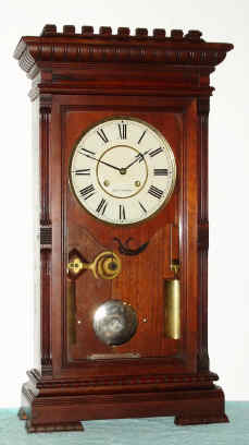 C.1885, Seth Thomas GARFIELD, 2-Wt, time and gong strike mantel clock in walnut. — Antique Clocks Price Guide