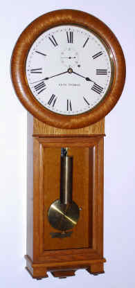 C.1900, Seth Thomas, "Regulator No. 2", in oak, 8-day weight driven, nicely restored. — Antique Clocks Price Guide