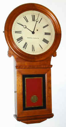 C.1895, Boston Clock Co., Boston, No. 1 Pendulum regulator in a cherry case, 8-day, weight, No. 224. — Antique Clocks Price Guide