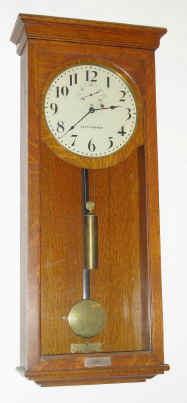 C.1925, Seth Thomas, "REGULATOR No. 4" in oak, a presentation piece from Miss May Tittle's Sunday School Class to the Blue Ball Congregational church. The consignor was lucky enough to buy this from the church when they were having a bake sale, and noticed the clock was not running. — Antique Clocks Price Guide