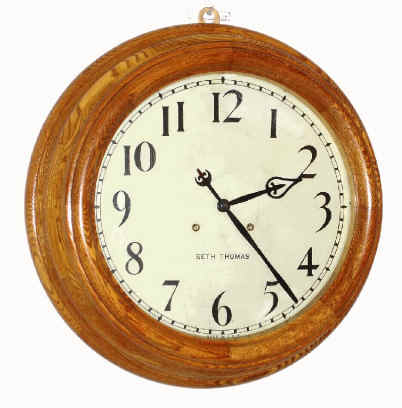 C.1890, Seth Thomas, GALLERY - 18 INCH, in oak case, 30-Day, double spring, timepiece. — Antique Clocks Price Guide