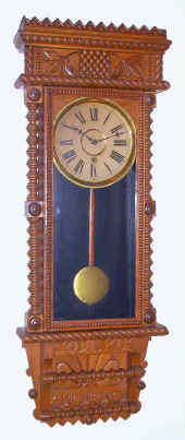 C.1901, Wm. L. Gilbert Clock Co., "BRIGHTON", Oak cased 8-day timepiece. — Antique Clocks Price Guide
