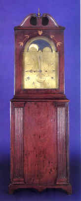 C.1785, (Nathan) Adams, Danvers, Massachusetts, rare shelf clock, brass dial, with rolling moon and seconds bit, with restorations. — Antique Clocks Price Guide
