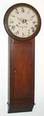 C.1820, Bates (Jos), Huddersfield, oak cased time and bell strike tavern clock with 14" painted dial; week duration. — Antique Clocks Price Guide
