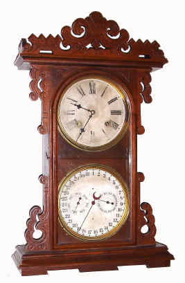 C.1885, E. N. Welch, Forestville, Conn, ARDITI, with D. J. Gale patent perpetual calendar, 8-day, spring with strike. — Antique Clocks Price Guide