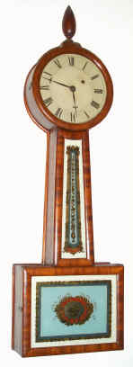 C.1830, American Banjo or Patent timepiece, 8-day mahogany case. — Antique Clocks Price Guide