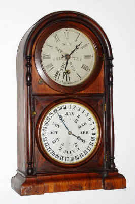 C.1870, Welch, Spring and Co., "Italian No. 3", double dial calendar, 8-day time, spring. — Antique Clocks Price Guide