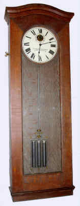 C.1925, Standard Electric Time Co., Springfield, Mass, electric wind master clock with 3-jar mercurial pendulum (polished, sealed metal jars). — Antique Clocks Price Guide