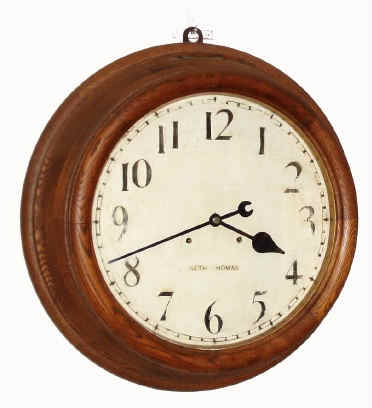 C.1890, Seth Thomas, GALLERY - 18 INCH, in oak case, 30-Day, double spring, timepiece. — Antique Clocks Price Guide