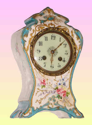 C.1900, French, S. Marti et Cie, 8-day time/strike porcelain mantel clock. — Antique Clocks Price Guide