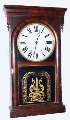 C.1870 Ansonia Brass and Copper Co., Ansonia CT, 8 day 2-wt, time and strike, rosewood veneered shelf clock. — Antique Clocks Price Guide