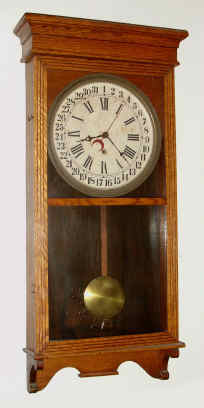 C.1910, Sessions Clock Co., "Regulator No. E", 8-day calendar wall timepiece. — Antique Clocks Price Guide