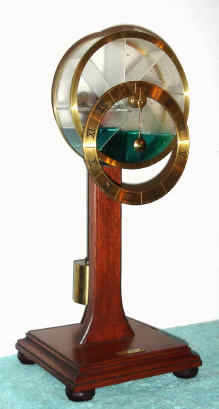 C.1975, George Dorne's CLEPSYDRA, or water clock, weight driven, one day, the water chamber of plexi-glass. — Antique Clocks Price Guide