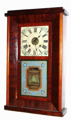 C.1845, Sperry and Shaw, 10 Courtland St, New York, 30 hour brass works, restored, bev front with small cornice molding. — Antique Clocks Price Guide
