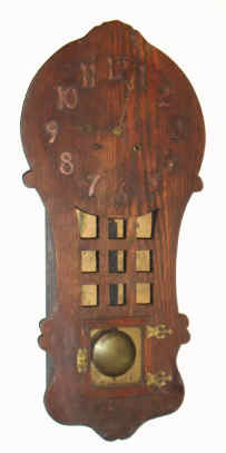 C.1908, Sessions Clock Co., RAMONA, Mission oak wall clock, 8-day time and strike. — Antique Clocks Price Guide
