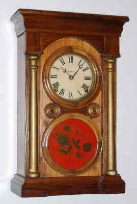 C.1869, E. Ingraham and Co., ARCH COLUMN No. 1, 8-Day time and strike with restorations. — Antique Clocks Price Guide
