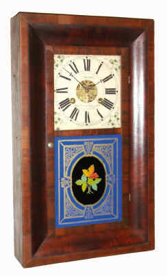 C.1870, Jerome and Co., New Haven, "OG", mahogany veneer, with floral tablet. — Antique Clocks Price Guide