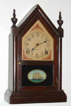 C.1925, Sessions Clock Co., COPLEY, mahogany steeple clock, 8-day time and strike. — Antique Clocks Price Guide