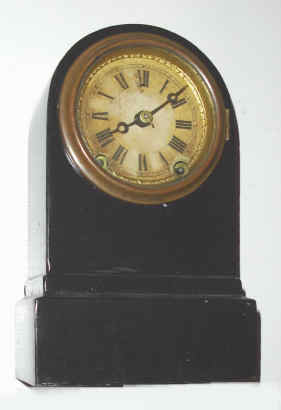 C.1875, Terry Clock Co., Waterbury, Conn., 30-hour time/strike small iron case clock. — Antique Clocks Price Guide