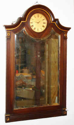 C.1920, Waltham Watch and Clock Co., for Tiffany and Co., 8-day mirror timepiece, stem wind at case edge beyond 2. — Antique Clocks Price Guide