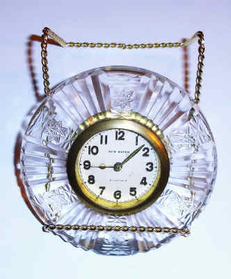 C.1915 New Haven Clock Co., 30-hour lever movement novelty timepiece, with later stand. — Antique Clocks Price Guide