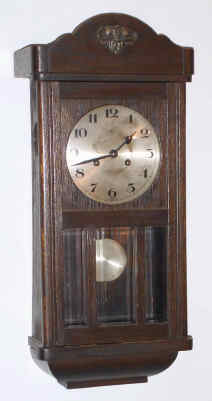 C.1910, German, 8-day time and strike box style wall clock. — Antique Clocks Price Guide