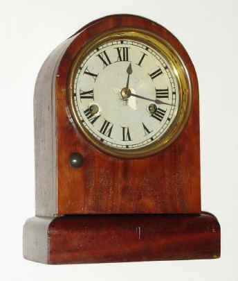 C.1886, Seth Thomas, Cottage, Round Top, one day time and strike in a mahogany case. — Antique Clocks Price Guide