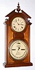 C.1870, Ithaca Calendar Clock Co., New York, "No. 8, Shelf Library" (older model) in walnut, 8-day time and strike, restored.