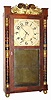 C.1840, Henry Smith, Plymouth, Conn, grained shell column and gilt splat shelf clock, 30 hour wooden works.